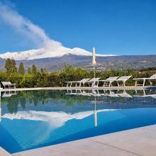 Pool Etna view Organic Agriturismo Etna Garden