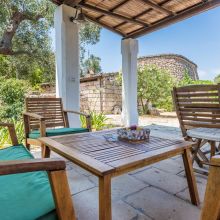 Comfortable lounge area in a rural holiday apartment in southern Italy