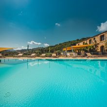 Panoramic swimming pool overlooking the Sicilian countryside