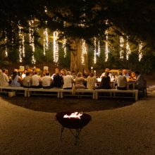 Charme Retreat Martina Franca,evening dining in the garden