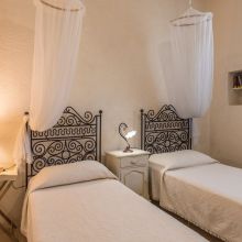 Interior of a charming rural holiday home surrounded by olive groves in Puglia