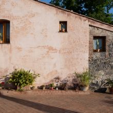 A country estate designed around nature Historic farmhouse facade with traditional Sicilian architectural details