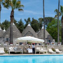 The authentic charm of Puglia B&B Valle dei Trulli, the pool and the trullis