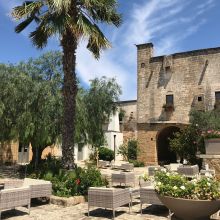 The courtyard of the historic masseria, Lecce, Puglia