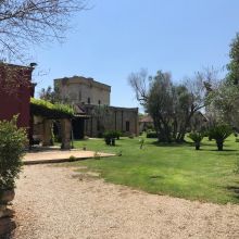 Historic masserie surrounded by olive groves near Lecce