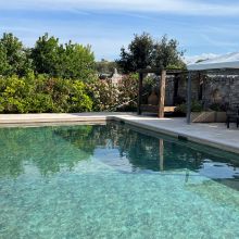 Masseria Cisternino in Valle d'Itria-the pool in the garden