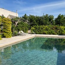 Masseria Cisternino in Valle d'Itria-the pool in the garden