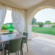 Deluxe room private veranda, a little more space to unwind Private outdoor area adjoining a deluxe room at the masseria Ostuni