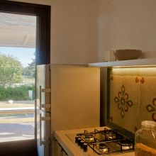 The typical Puglian kitchen of the 45 m2 1 bedroom apartment Otranto Alimini the kitchen of the 1 bedroom apartment 45 m2