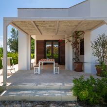 The veranda of the 45 m2 1 bedroom apartment, the perfect place to truly disconnect Otranto Alimini a view of a veranda of the 45 m2 1 bedroom apartment
