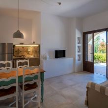 The kitchen of the 50 m2 1 bedroom apartment, In the timeless simplicity of traditional Puglian style Otranto Alimini the kitchen of the 1 bedroom apartment 50 m2