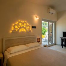 The bedroom of the 80 m2 2 bedroom apartment, to enjoy every moment, both indoors and outdoors Otranto Alimini the bedroom of the 2 bedroom apartment 80m2