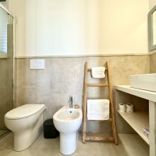 The bathroom of the studio apartment, simplicity and style Otranto Alimini the bathroom of the studio apartment