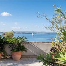 View from common terrace Palazzo Blanco and Suite Maniace