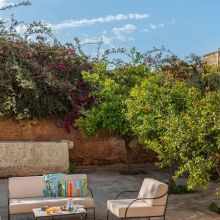 Terrace of a superior room, view on the Mediterranean nature of Salento