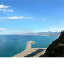 View of Marinello beach and Tindari sanctuary