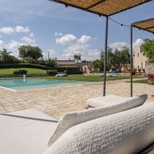 Trulli Suites Polignano, view of the masseria, the pool