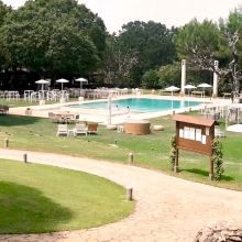 Swimming pool surrounded by the Apulian countryside