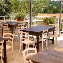 The terrace overlooking the resort