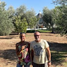 Alessandra from Italia Solaris together with Luca, gentlemen of the masseria