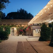 Evening view of the courtyard Salento wine estate - evening view