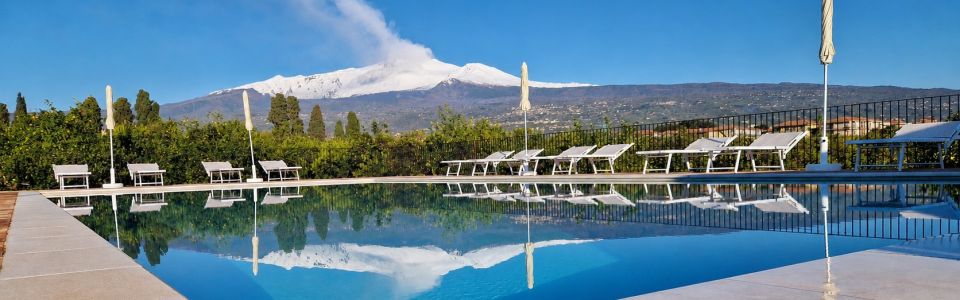 Pool Etna view Organic Agriturismo Etna Garden