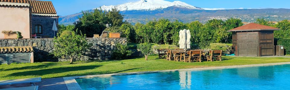 Between the volcano and the blue horizon Traditional Sicilian agriturismo set among fragrant citrus orchards between Mount Etna and the Ionian Sea