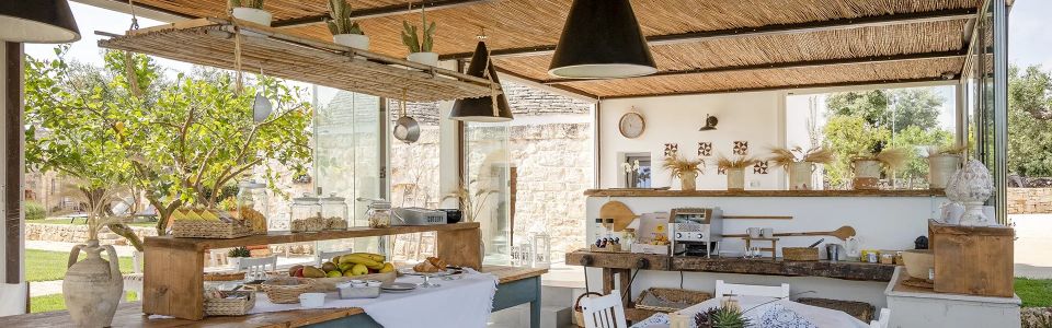Trulli Suites Polignano, the common and breakfast room