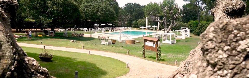 Swimming pool surrounded by the Apulian countryside